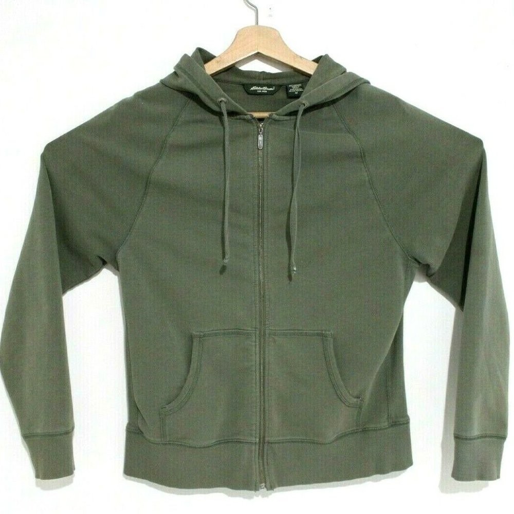 Eddie Bauer Womens Size Medium Army Green Cotton